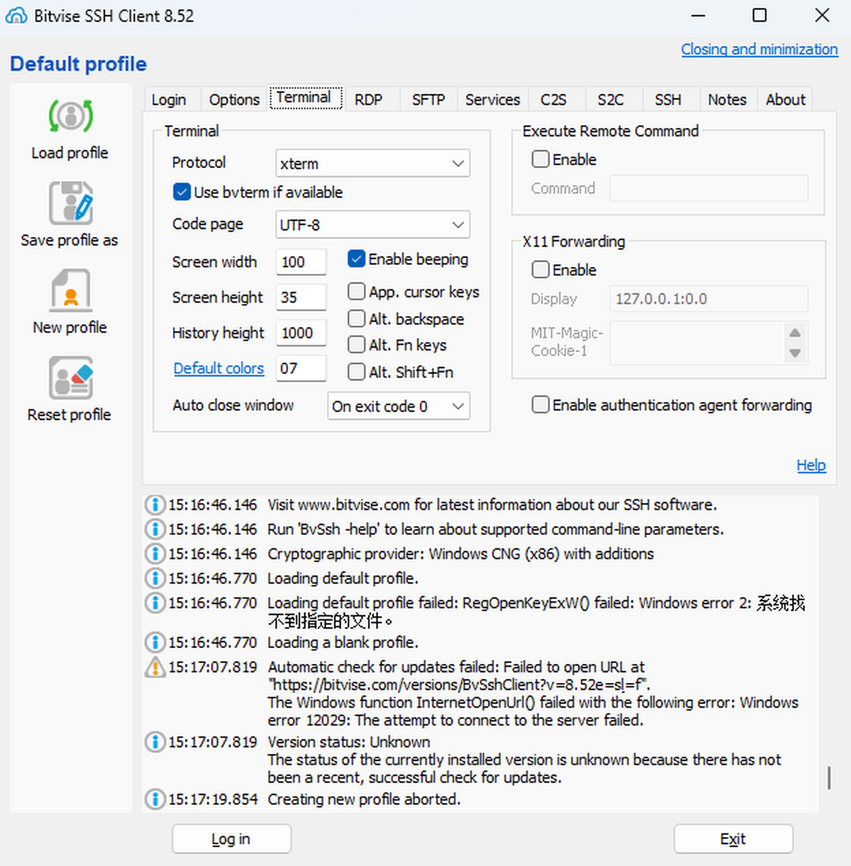 Bitvise SSH Client