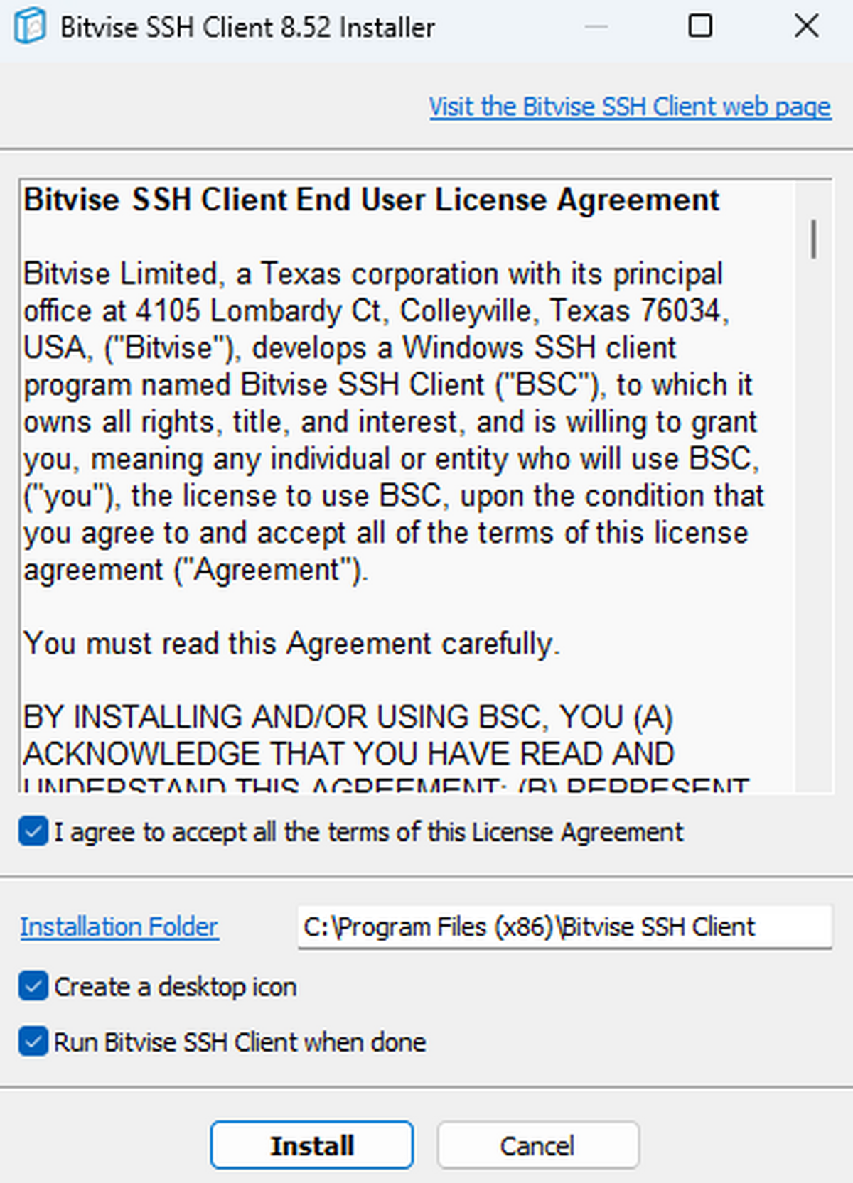 Bitvise SSH Client